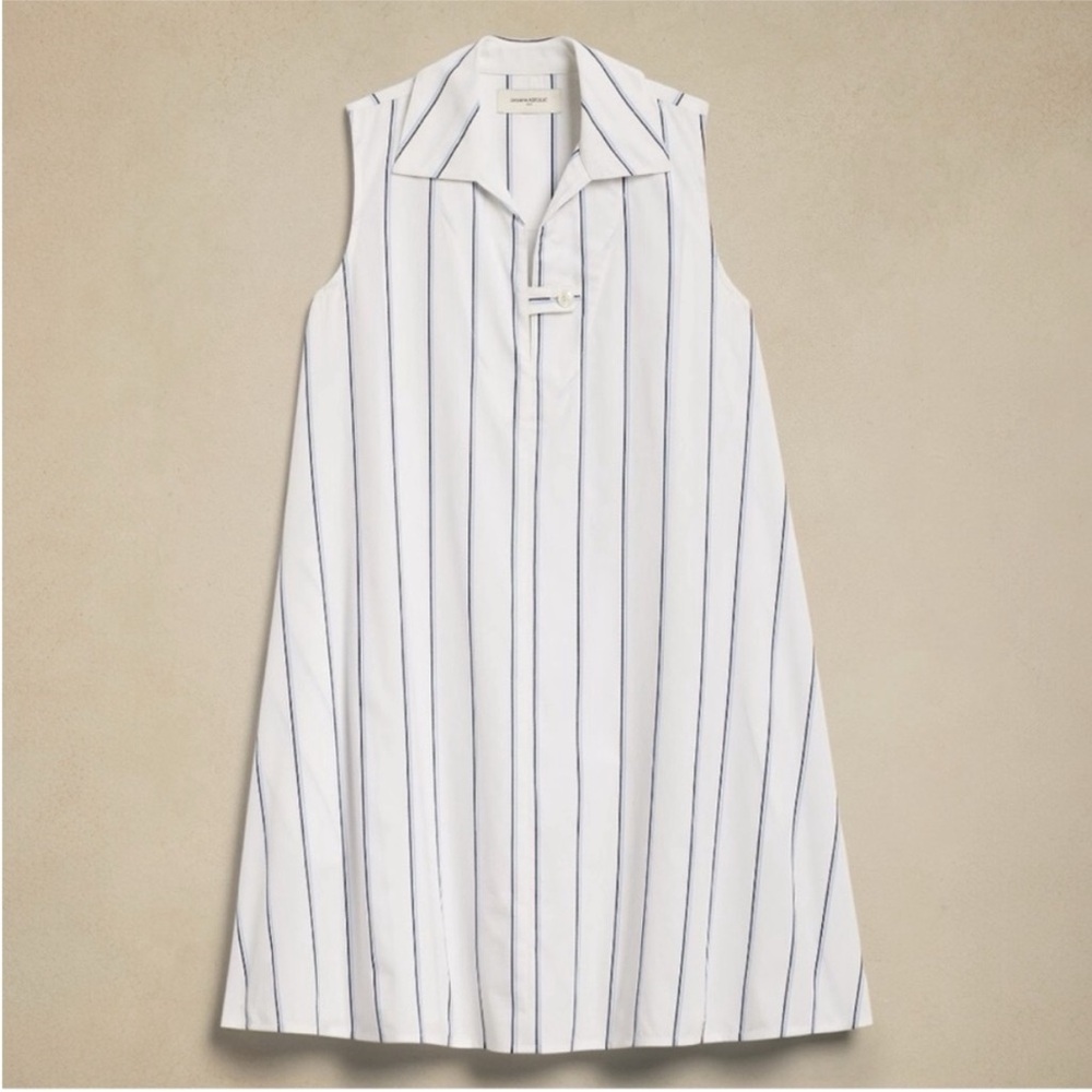 Banana Republic Sleeveless Cotton Sailor Dress with Pockets - Picture 2 of 6
